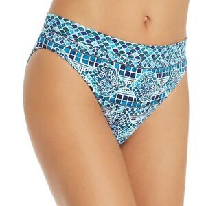 Tommy Bahama blue Floral Isles Reversible Hipster Bikini Bottoms size XS